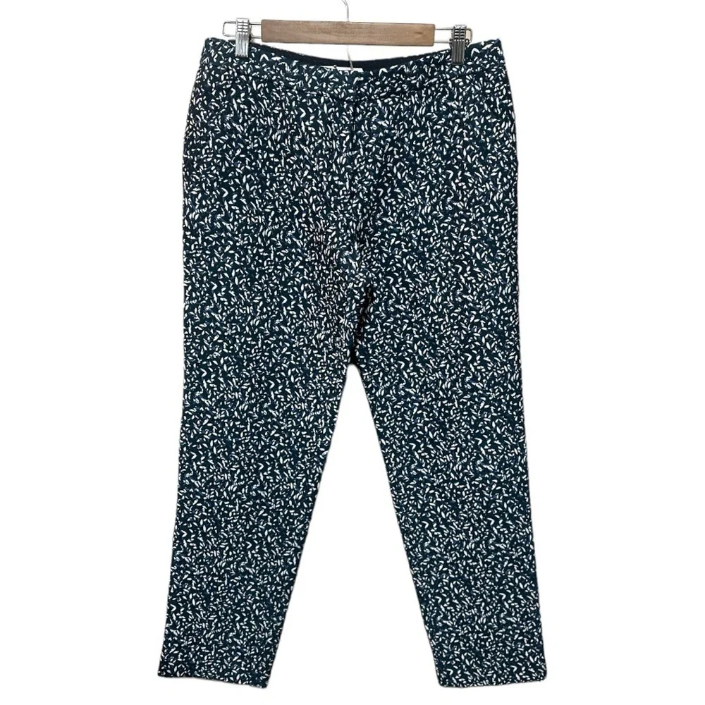 EUC - Tory Burch Confettia Wool Blend Jacquard Trouser Ankle Pants - size 6